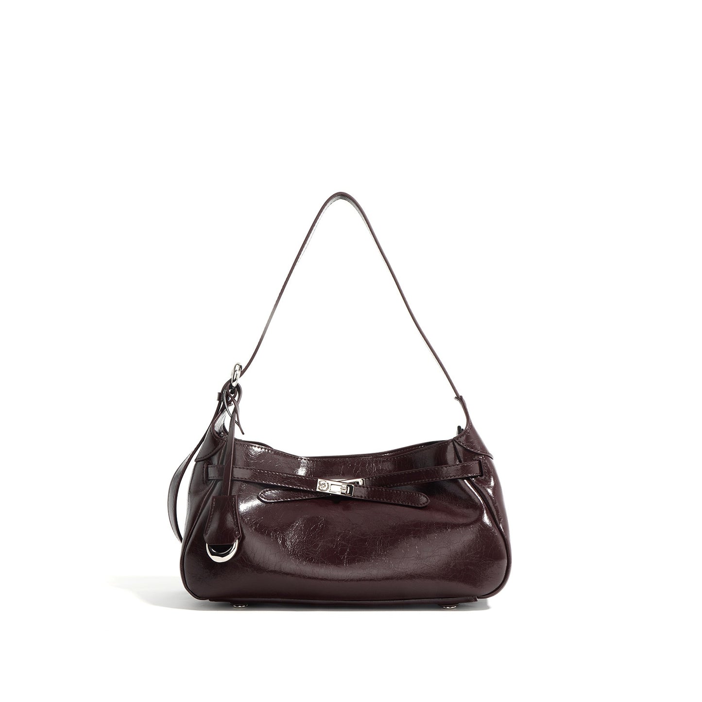 Marry Patent Leather Baguette Bag