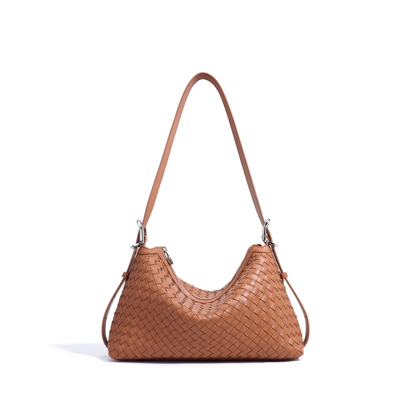 Sage Woven Leather Hobo Bag