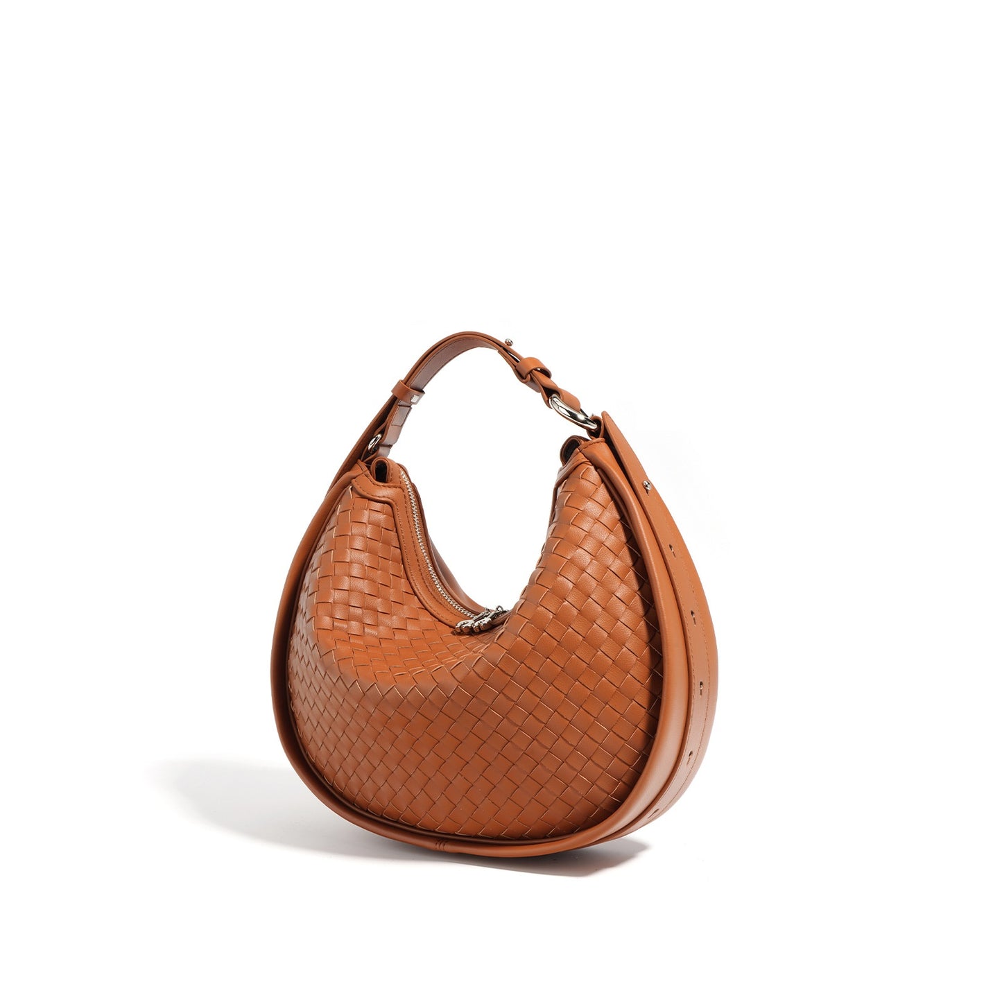 Olivia Woven Leather Hobo Bag