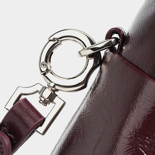 Victoria Glazed Leather Hobo Bag