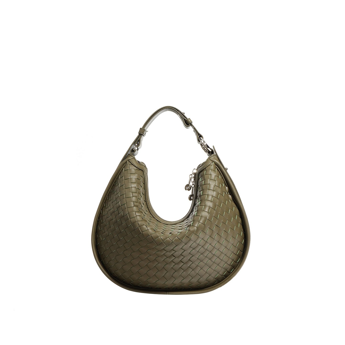 Olivia Woven Leather Hobo Bag