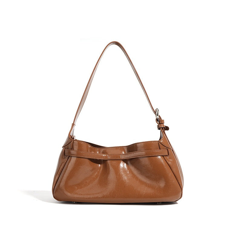 Marry Patent Leather Baguette Bag