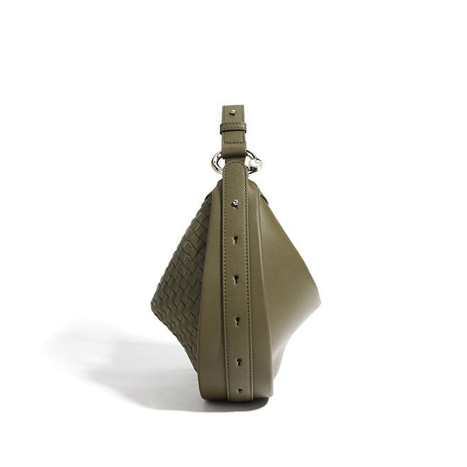 Olivia Woven Leather Hobo Bag