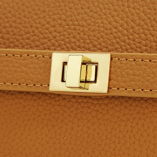 Malinda Pebbled Leather Top Handle Handbag