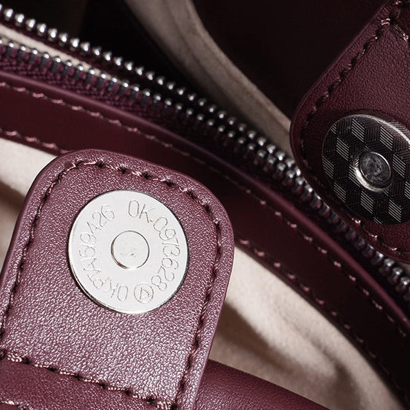 Bordeaux Suede Satchel Handbag