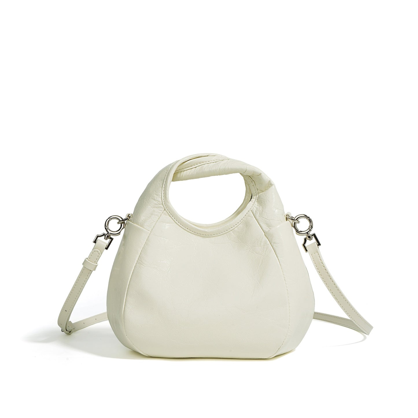 Victoria Glazed Leather Hobo Bag