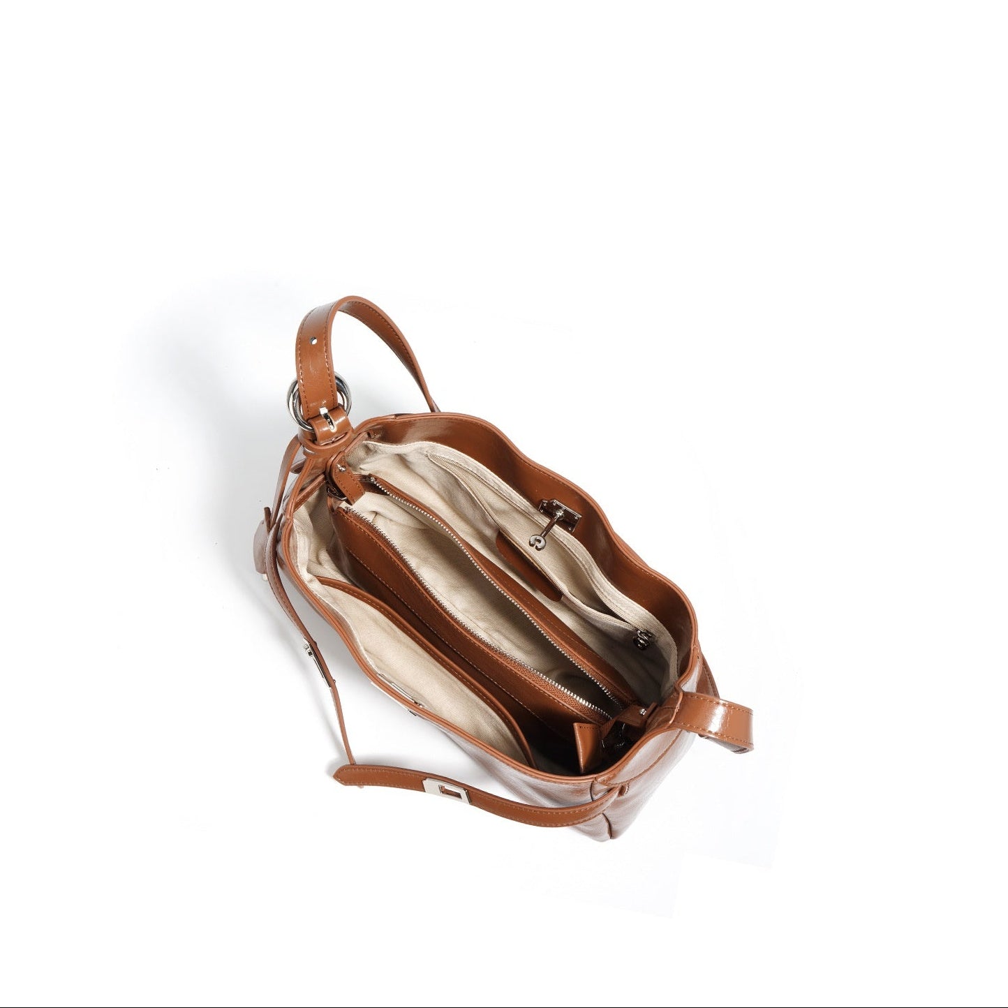 Marry Patent Leather Baguette Bag