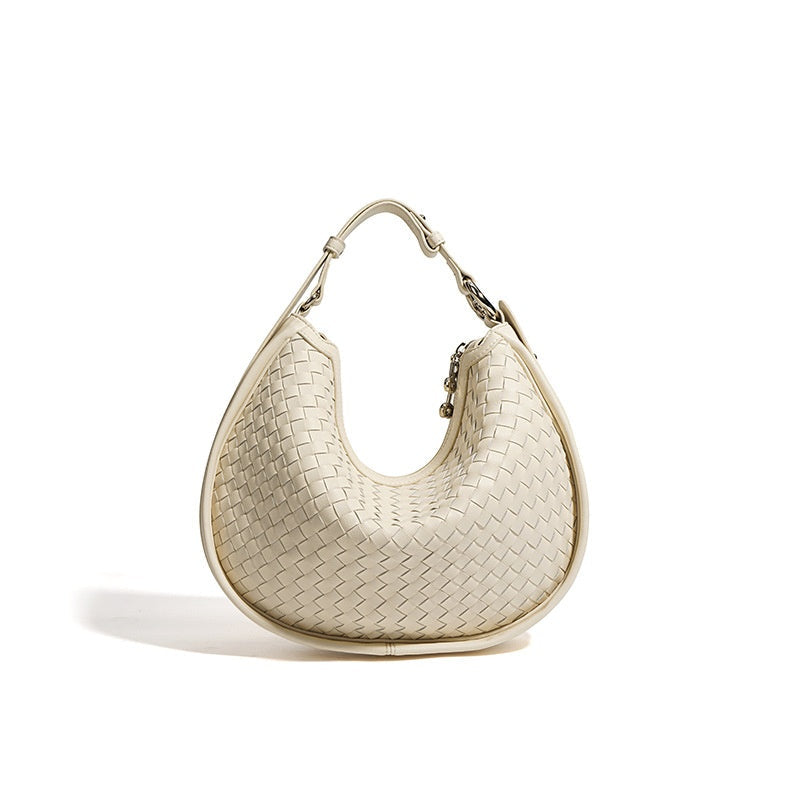 Olivia Woven Leather Hobo Bag