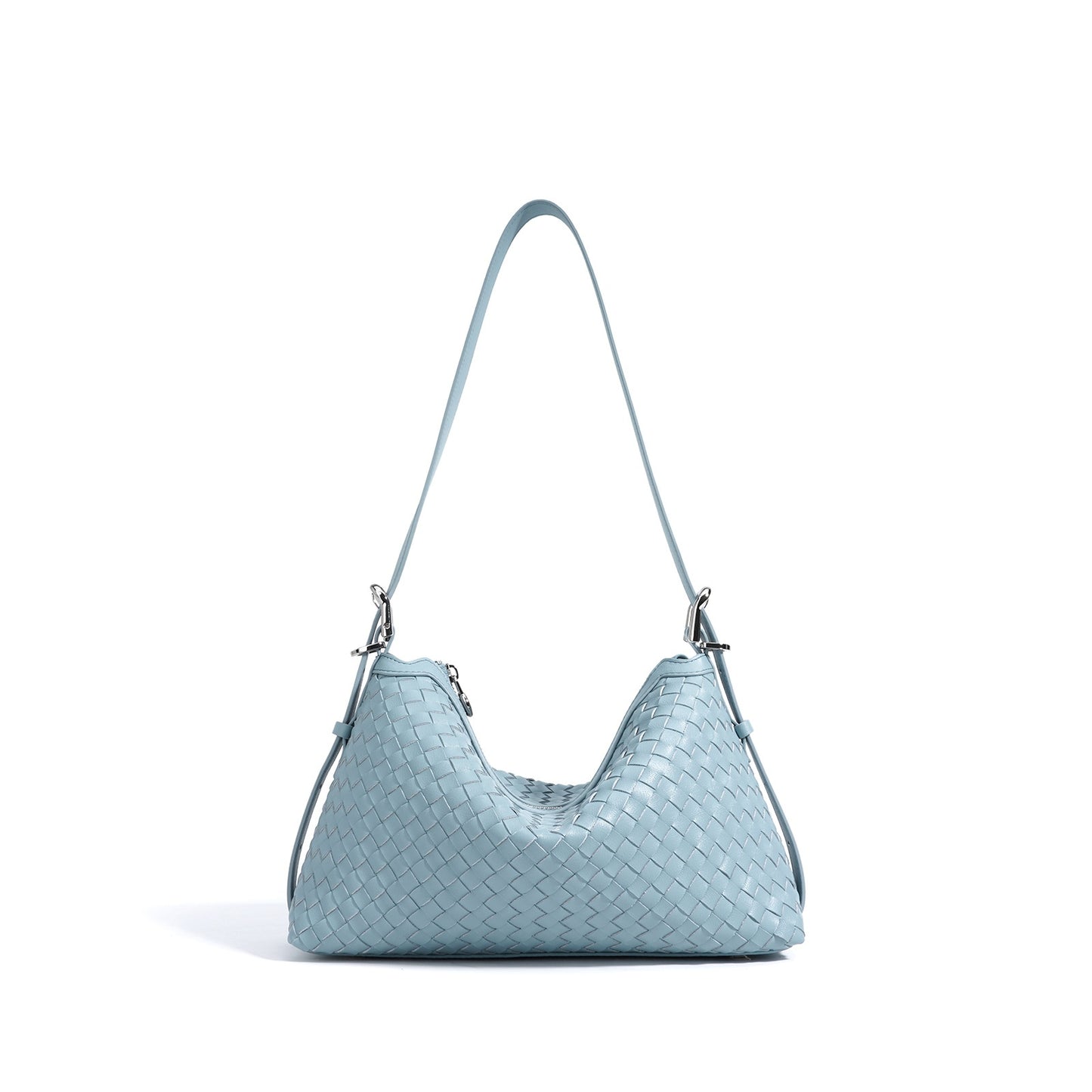 Sage Woven Leather Hobo Bag
