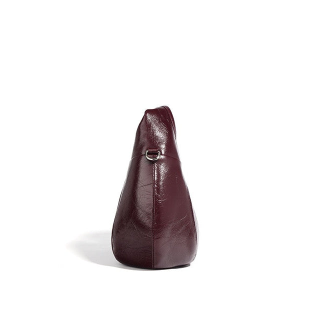 Victoria Glazed Leather Hobo Bag