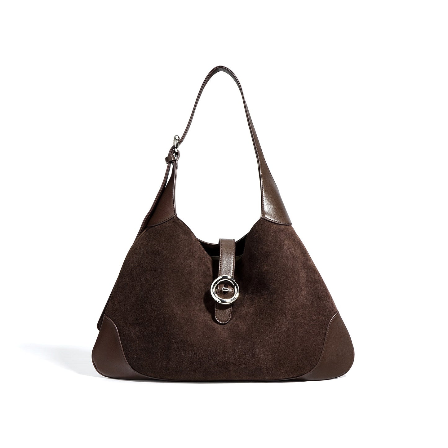 Breanna Suede-Leather Combo Hobo Bag