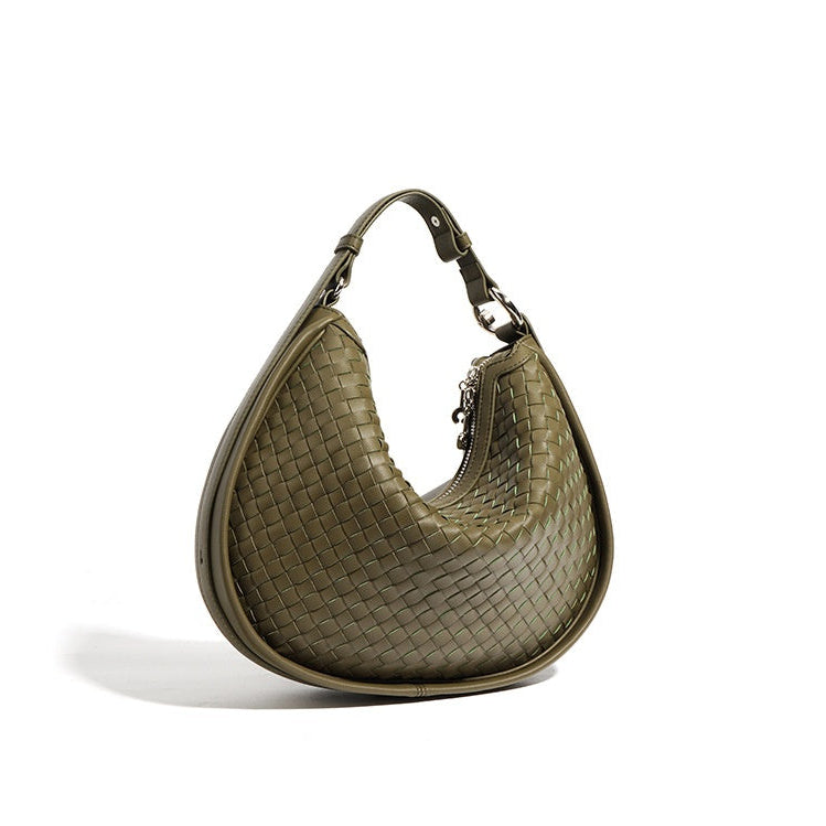 Olivia Woven Leather Hobo Bag