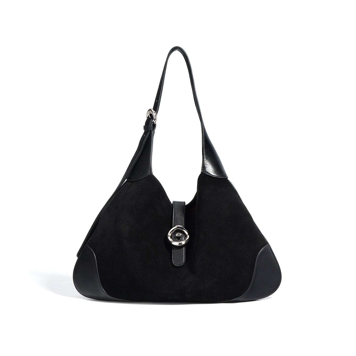 Breanna Suede-Leather Combo Hobo Bag