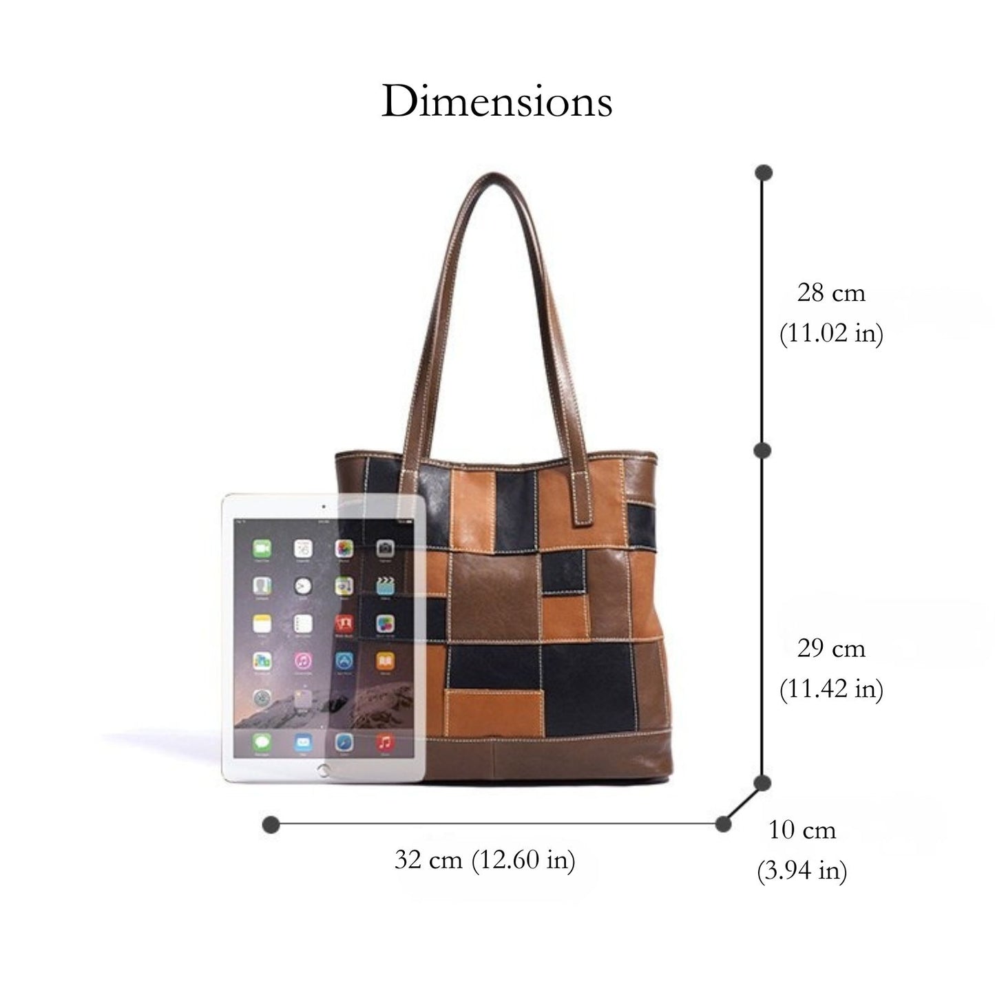 Mondrian Patchwork Leather Tote Bag