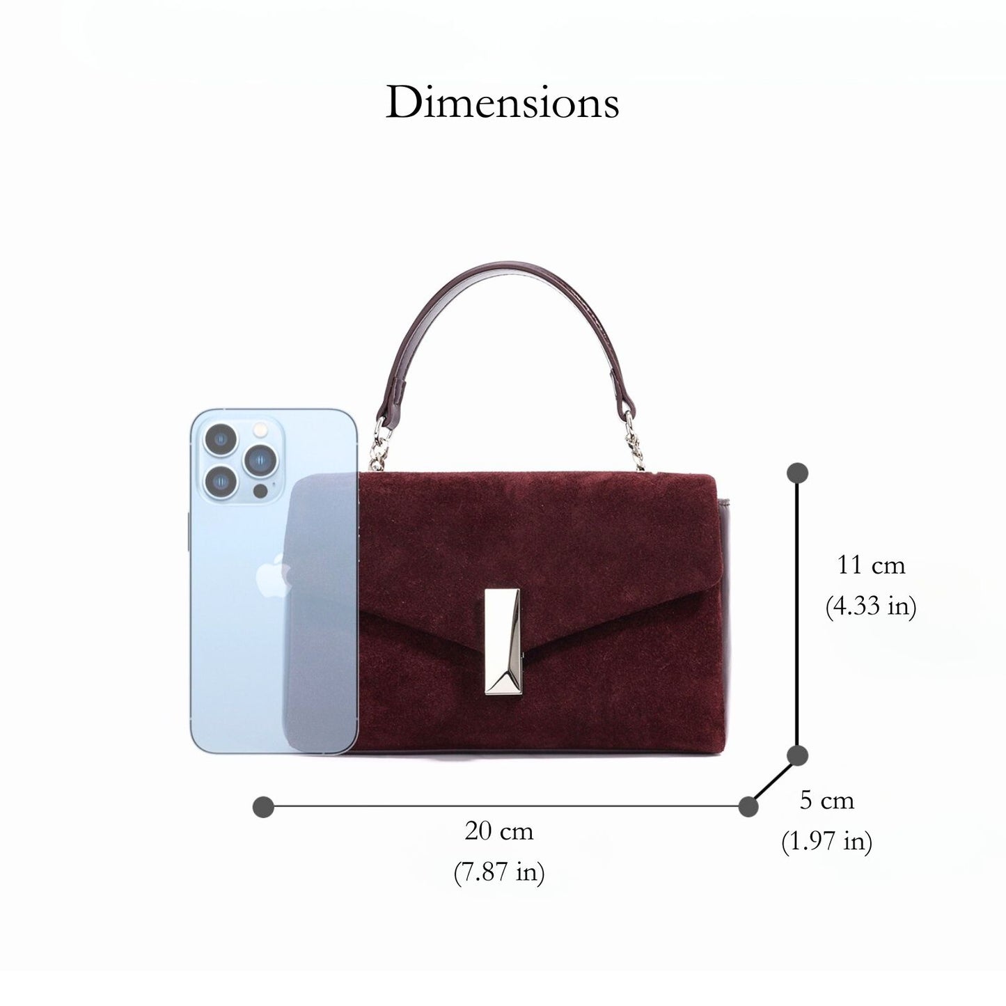 Bordeaux Chain Handle Top Handle Bag