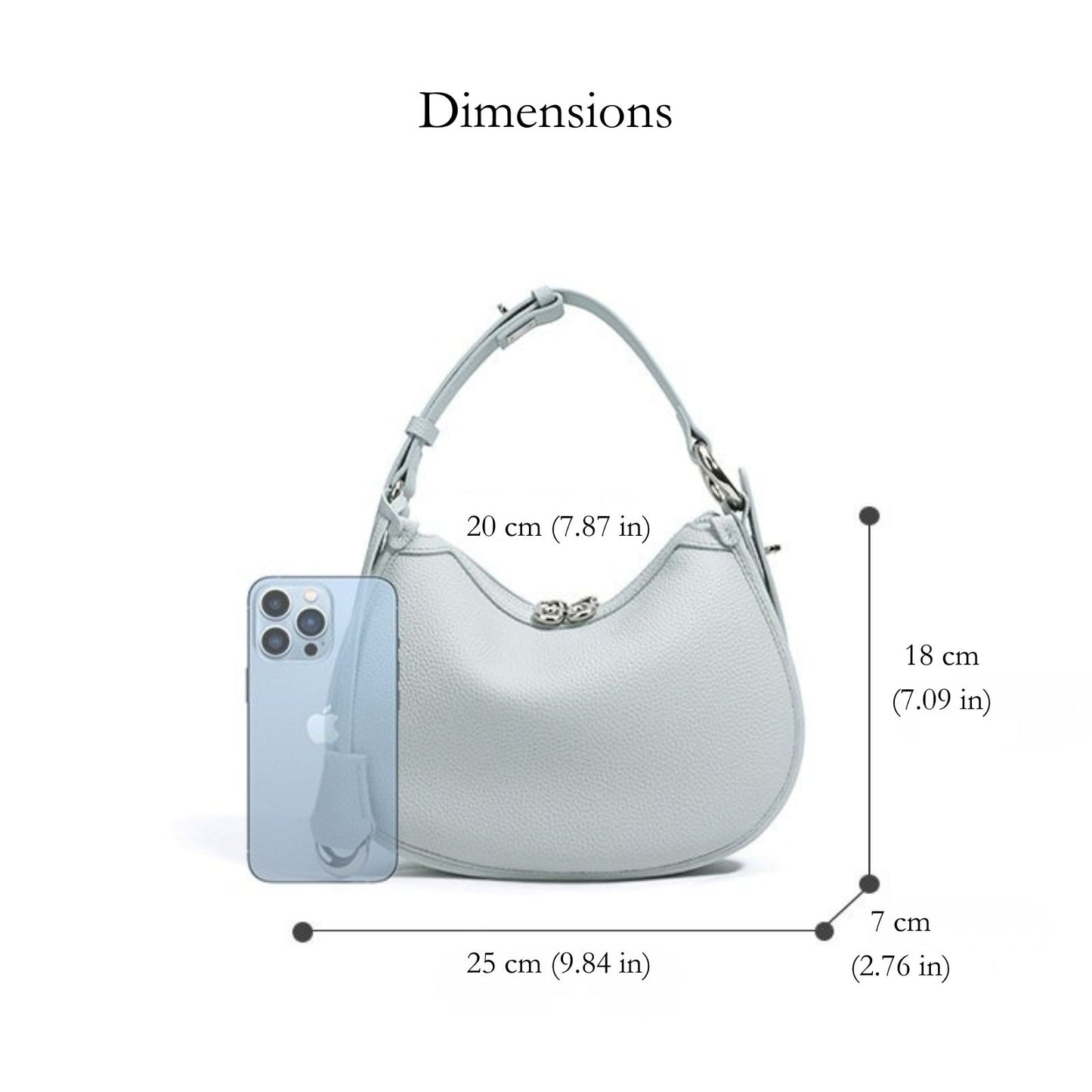Chrisitine Pebbled Leather Hobo Bag