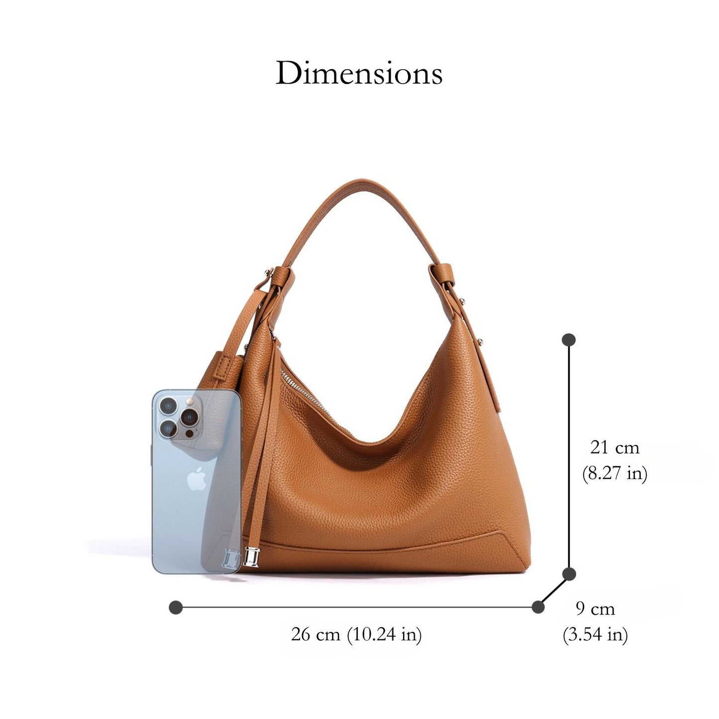 Kate Pebbled Leather Hobo Bag