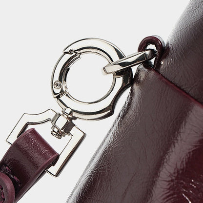 Victoria Glazed Leather Hobo Bag