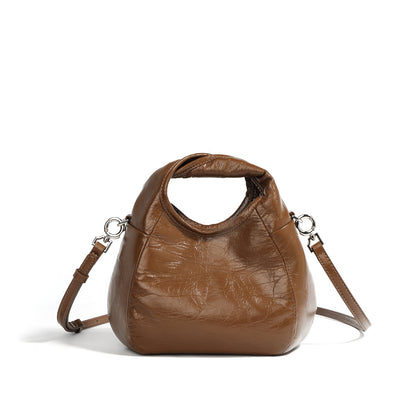 Victoria Glazed Leather Hobo Bag