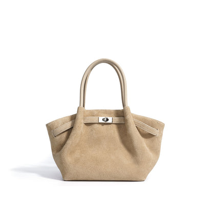 Bordeaux Suede Satchel Handbag