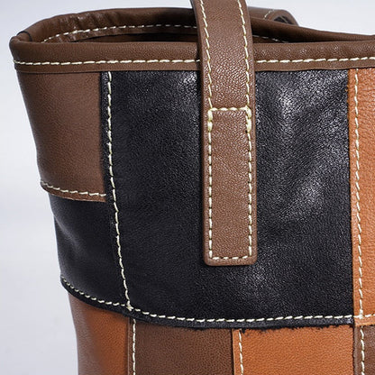 Mondrian Patchwork Leather Tote Bag