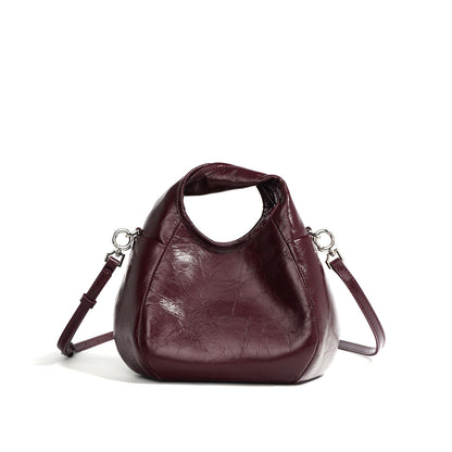 Victoria Glazed Leather Hobo Bag