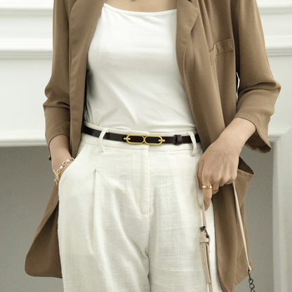 Tara Skinny Leather Belt