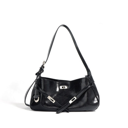 Marry Patent Leather Baguette Bag