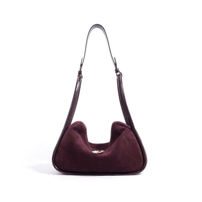 Christa Suede Baguette Bag