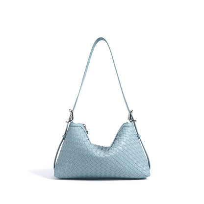 Sage Woven Leather Hobo Bag