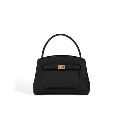 Malinda Pebbled Leather Top Handle Handbag