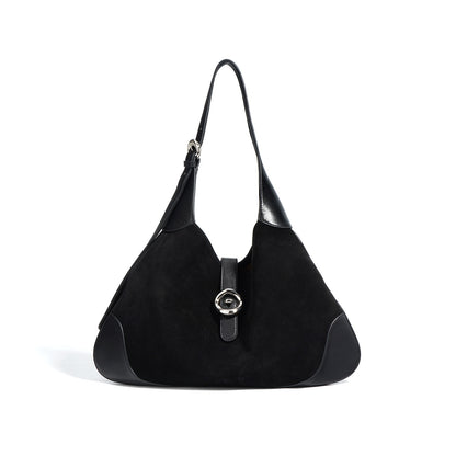 Breanna Suede-Leather Combo Hobo Bag
