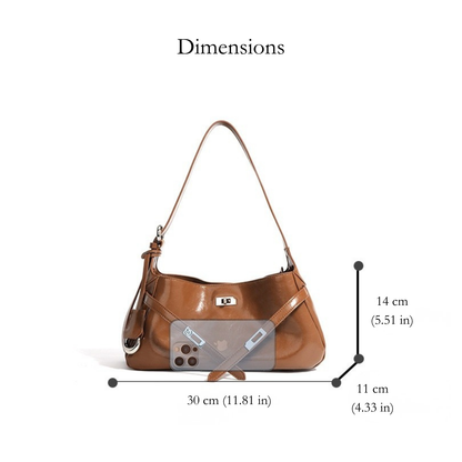 Marry Patent Leather Baguette Bag