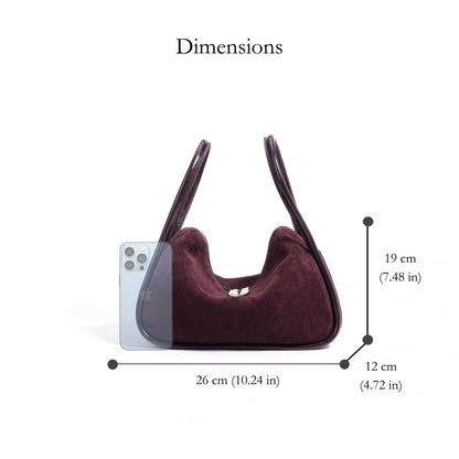 Christa Suede Baguette Bag