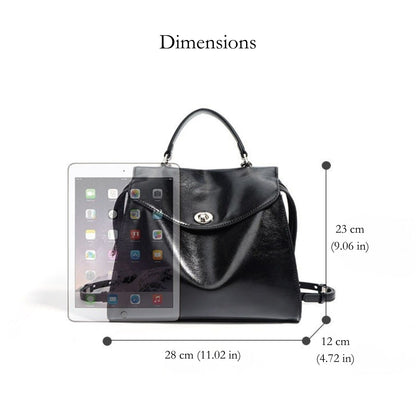 Sabrina Polished Leather Mini Backpack