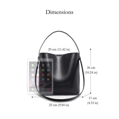 Roxy Leather Bucket Bag
